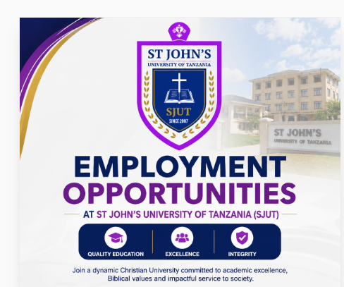 St John’s University of Tanzania (SJUT) Jobs August 2026